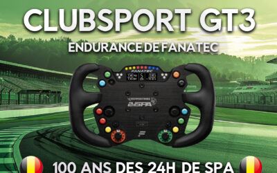 Fanatec en de 24 uur van Spa: ontdek het limited edition ClubSport GT3 Endurance-stuur